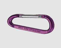 ALUMINIUM SNAP HOOK, D TYPE WITH FLAT AND WORDS