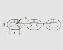 PROOF COIL CHAIN G30, U.S. TYPE ASTM80