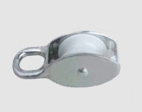 DIE CASTING SINGLE PULLEY, ZINC ALLOY, Zinc Plated, Nylon Wheel