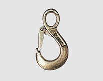 BRITISH TYPE SAFETY HOOK,forged carbon steel,yellow chromated
