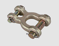 DOUBLE CLEVIS LINK,self colored or zinc plated BODYforged carbon steel PINforged alloy steel