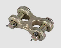 TWIN CLEVIS LINK,self colored or zinc plated BODYforged carbon steel PINforged alloy steel