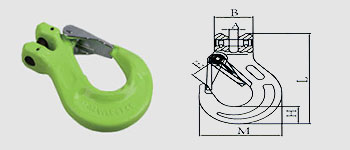 G100 CLEVIS SLING HOOK WITH CAST LATCH