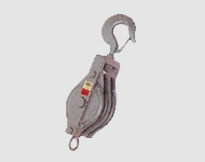 SNATCH BLOCK MODEL B ,CLOSE TYPE,WITH HOOK ,DOUBLE WHEEL