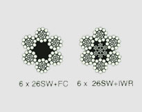 6X26 SW LINE CONTACTED WIRE ROPE