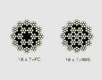 18X7 NO SPINNING STEEL WIRE ROPE WITH MANY LAYERS