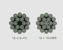 18X19 W NO SPINNING STEEL WIRE ROPE WITH MANY LAYERS